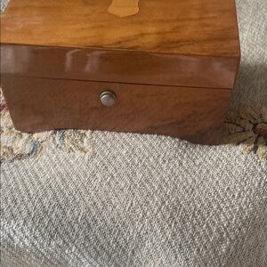 Wooden Jewelry Box with Silver Knob